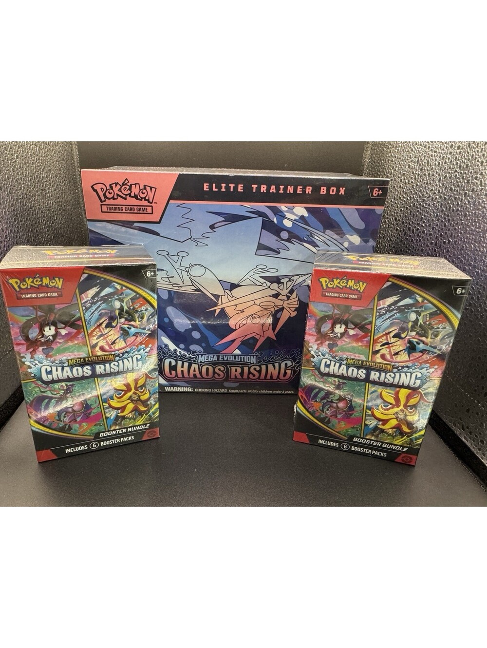 POKEMON TCG CHAOS RISING ELITE TRAINER BOX ETB AND 2 BOOSTER BUNDLE BOX SEALED